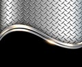 Metal background shiny chrome metallic with diamond plate texture, silver black polished steel texture wallpaper Royalty Free Stock Photo