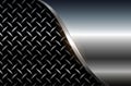 Metal background shiny chrome metallic with diamond plate texture, silver polished steel texture wallpaper Royalty Free Stock Photo