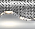 Metal background shiny chrome metallic with diamond plate texture, silver polished steel texture wallpaper Royalty Free Stock Photo