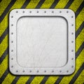 Metal background with warning coloring black and yellow, 3d, Royalty Free Stock Photo