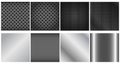 Metal backgrounds set Royalty Free Stock Photo