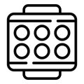 Metal bakeware icon outline vector. Baking ceramic form Royalty Free Stock Photo