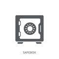 Metal bank safe icon in flat style. Money vault vector illustration on isolated background. Storage sign business concept Royalty Free Stock Photo