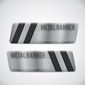 Metal banner black grille eps 10