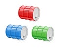 Metal barrel for oil vector illustration.