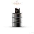 Metal barrels, plastic canister on white background, vector illustration