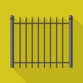 Metal barrier icon, flat style