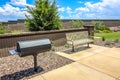 Metal BBQ And Bench In Public Park