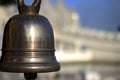 Close up on Thai traditional metal bell at temple Royalty Free Stock Photo