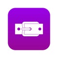 Metal belt buckle icon digital purple