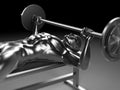 Metal bench press Royalty Free Stock Photo