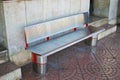 Metal Bench in a station