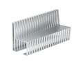 Metal bench on white background
