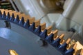 Metal big gear teeth machine close up. Royalty Free Stock Photo