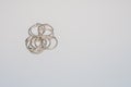 Metal binder rings on white Royalty Free Stock Photo