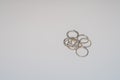 Metal binder rings on white Royalty Free Stock Photo
