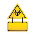 metal biohazard warning notice sign icon