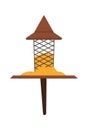 Metal birdhouse flat icon Feeder for birds