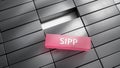 metal blocks with SIPP business word.close up of metal blocks Royalty Free Stock Photo