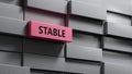 metal blocks with STABLE business word.close up of metal blocks Royalty Free Stock Photo