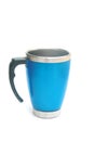 Metal blue cup Royalty Free Stock Photo