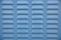 metal blue plate with ventilation holes. background for designer Royalty Free Stock Photo