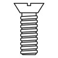 Metal bolt icon, outline style Royalty Free Stock Photo