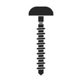 Metal bolt vector icon.Black vector icon isolated on white background metal bolt. Royalty Free Stock Photo