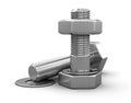 Metal bolts (clipping path included)