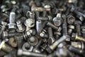 metal Bolts, nuts, screws and washers Royalty Free Stock Photo