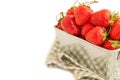 Metal box full of strawberry Royalty Free Stock Photo