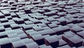 Metal boxes array as abstract 3d background Royalty Free Stock Photo