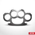 Metal Brassknuckles vector illustration Royalty Free Stock Photo