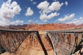 The metal bridge in abrupt coast