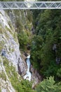 Metal bridge inside the Leutasch Gorge in Bavaria