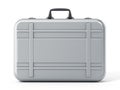 Metal briefcase isolated on white background. 3D illustration Royalty Free Stock Photo