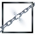 Metal broken chain