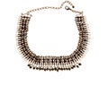 Metal brown necklace Royalty Free Stock Photo