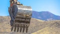 Metal bucket of excavator in Eagle Mountain Utah Royalty Free Stock Photo