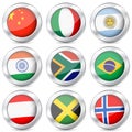 Metal button national flag Royalty Free Stock Photo