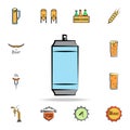 metal can colored sketch style icon. Detailed set of color beer in hand drawn style icons. Premium graphic design. One of the Royalty Free Stock Photo