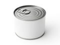 Metal can with pull tab isolated on white background isolated on white background Royalty Free Stock Photo