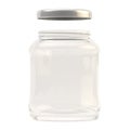 Metal cap over a glass jar isolated Royalty Free Stock Photo