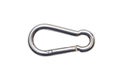 Metal carabiner isolated on white background Royalty Free Stock Photo