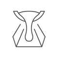 Metal casting line outline icon