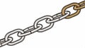 Metal chain link, industrial strength and connection element vector design Generative AI