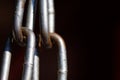 Metal chain links close up. Royalty Free Stock Photo