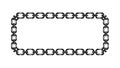 Metal Chain Rectangular Frame, vector design Generative AI Royalty Free Stock Photo