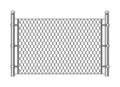 Metal chainlink fence Royalty Free Stock Photo