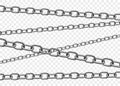 Metal chains or shackles isolated on a transparent background Royalty Free Stock Photo
